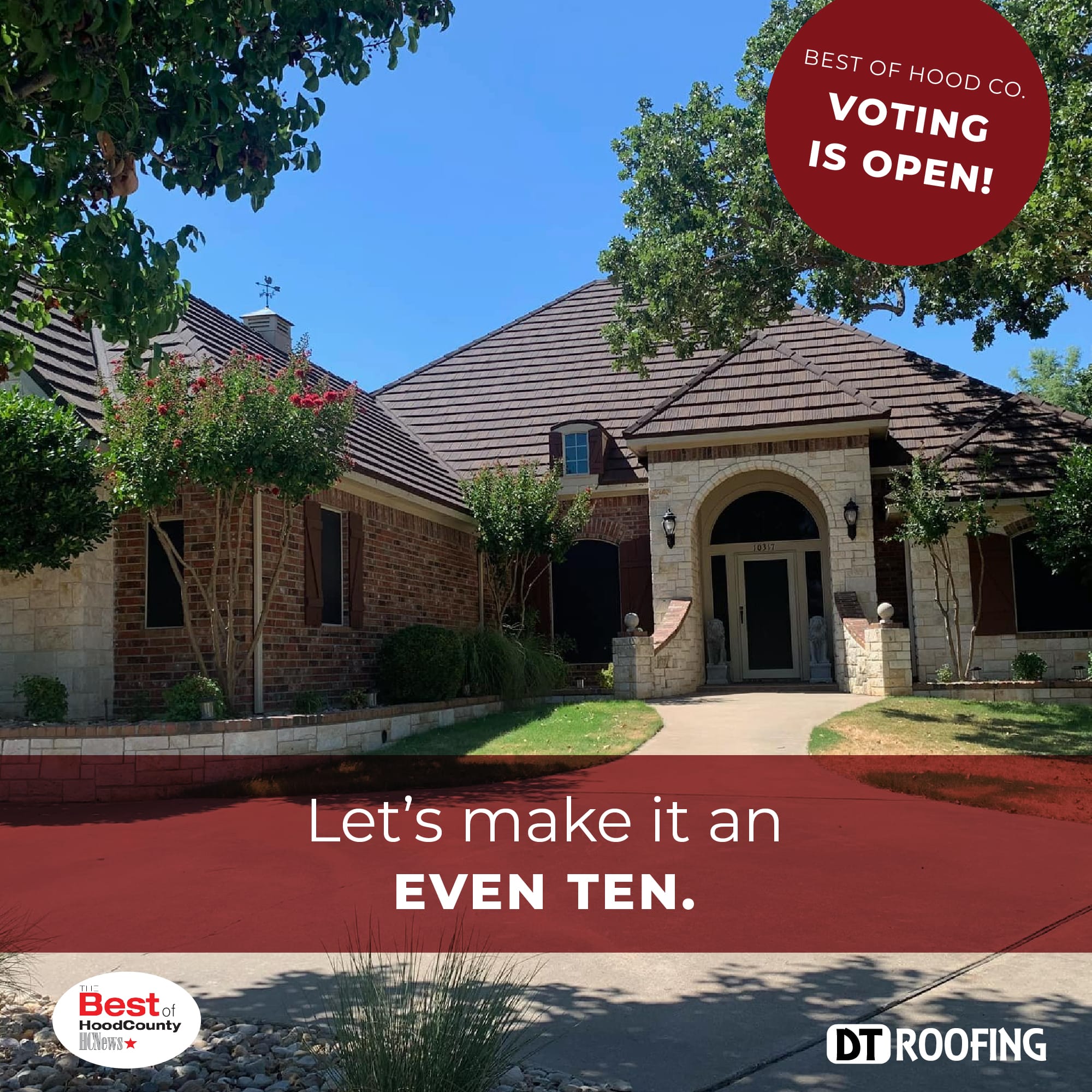 Best of Hood Co Voting is Open - Vote for DT Roofing