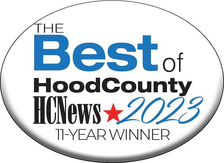 The Best of Hood County HCNews 2023 11-Year Winner Badge